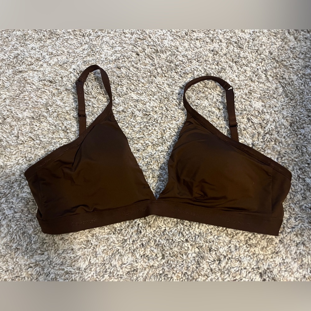 Calvin Klein Dark Brown Triangle Bralette